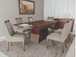 Conjunto Mesa de Jantar Mardel Vicenza Montreal Elastica Extensivel com 06 Cadeiras 1.60 ou 2.20 x 1.00 Retangular